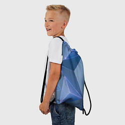 Рюкзак-мешок Неоновая киберпанк броня - Синий, цвет: 3D-принт — фото 2