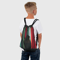 Рюкзак-мешок Неоновые фонари и девушка, цвет: 3D-принт — фото 2