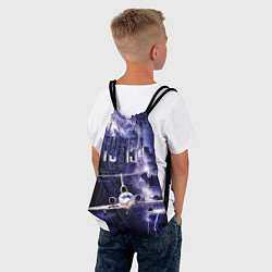 Рюкзак-мешок Ту-154 Ночные полет, цвет: 3D-принт — фото 2