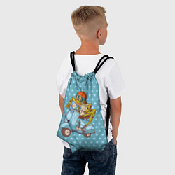 Рюкзак-мешок Крейзи лягуха на мопеде, цвет: 3D-принт — фото 2