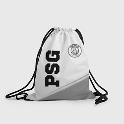 Рюкзак-мешок PSG sport на светлом фоне: символ и надпись вертик, цвет: 3D-принт