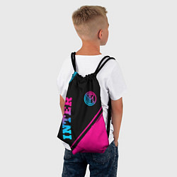 Рюкзак-мешок Inter - neon gradient: символ и надпись вертикальн, цвет: 3D-принт — фото 2