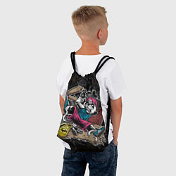 Рюкзак-мешок Панда танцует Брейк-данс, цвет: 3D-принт — фото 2