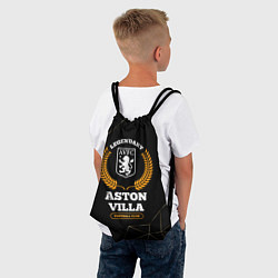 Рюкзак-мешок Лого Aston Villa и надпись legendary football club, цвет: 3D-принт — фото 2
