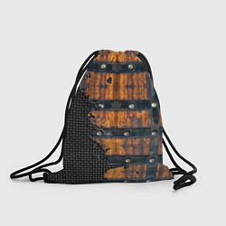 Рюкзак-мешок Металлическая клепаная обшивка, цвет: 3D-принт