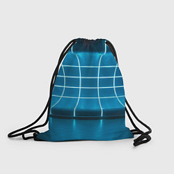 Рюкзак-мешок Абстрактная панель неоновых голубых фонарей, цвет: 3D-принт