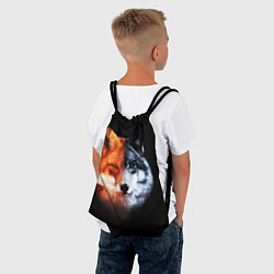 Рюкзак-мешок Волк и Лисица, цвет: 3D-принт — фото 2