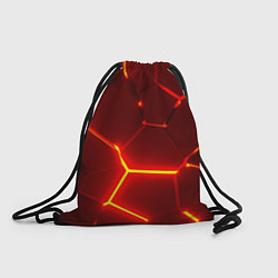 Рюкзак-мешок Красные неоновые геометрические плиты, цвет: 3D-принт