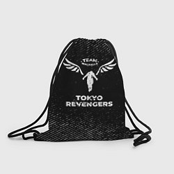 Рюкзак-мешок Tokyo Revengers с потертостями на темном фоне, цвет: 3D-принт