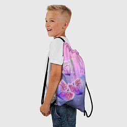 Рюкзак-мешок BTS красивые бабочки, цвет: 3D-принт — фото 2