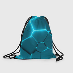Рюкзак-мешок Ледяные неоновые геометрические плиты, цвет: 3D-принт