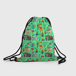Рюкзак-мешок Painted colorful animals, цвет: 3D-принт