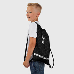 Рюкзак-мешок Tottenham sport на темном фоне: символ, надпись, цвет: 3D-принт — фото 2