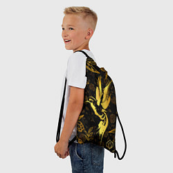 Рюкзак-мешок Золотая колибри, цвет: 3D-принт — фото 2