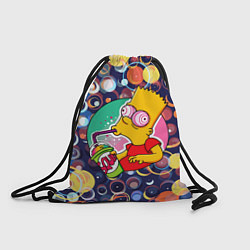 Рюкзак-мешок Bart Simpson пьёт лимонад, цвет: 3D-принт