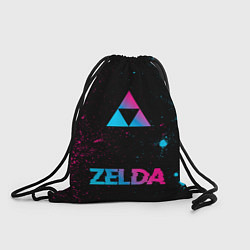 Рюкзак-мешок Zelda - neon gradient: символ, надпись, цвет: 3D-принт