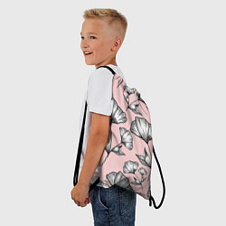 Рюкзак-мешок Графичные цветы на пудровом фоне, цвет: 3D-принт — фото 2