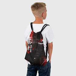 Рюкзак-мешок Джиу-Джитсу : Глитч красный, цвет: 3D-принт — фото 2