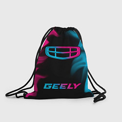 Рюкзак-мешок Geely - neon gradient: символ, надпись, цвет: 3D-принт