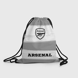 Рюкзак-мешок Arsenal sport на светлом фоне: символ, надпись, цвет: 3D-принт