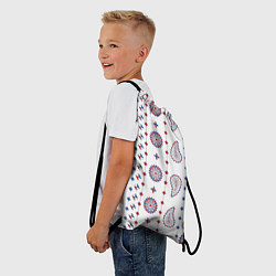 Рюкзак-мешок Узор из мандал с огурцами, цвет: 3D-принт — фото 2