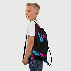 Рюкзак-мешок Destiny - neon gradient: символ, надпись, цвет: 3D-принт — фото 2