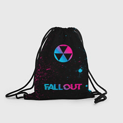 Рюкзак-мешок Fallout - neon gradient: символ, надпись, цвет: 3D-принт