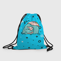 Рюкзак-мешок Спящий слон с подушкой, цвет: 3D-принт