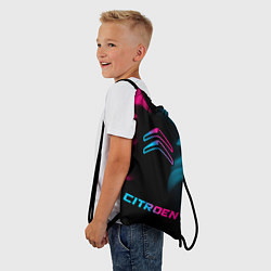 Рюкзак-мешок Citroen - neon gradient: символ, надпись, цвет: 3D-принт — фото 2