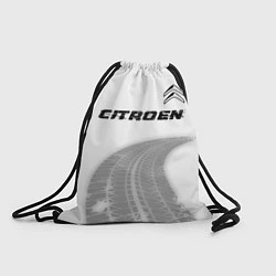 Рюкзак-мешок Citroen speed на светлом фоне со следами шин: симв, цвет: 3D-принт