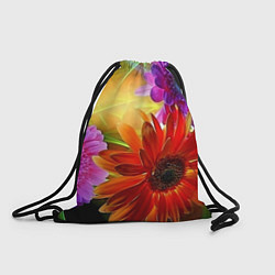 Рюкзак-мешок Яркий цветочный арт, цвет: 3D-принт