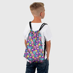 Рюкзак-мешок Человечки с наушниками, цвет: 3D-принт — фото 2