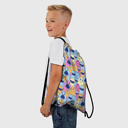 Рюкзак-мешок Монстры пушистые, цвет: 3D-принт — фото 2