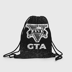 Рюкзак-мешок GTA с потертостями на темном фоне, цвет: 3D-принт