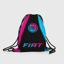 Рюкзак-мешок Fiat - neon gradient: символ, надпись, цвет: 3D-принт