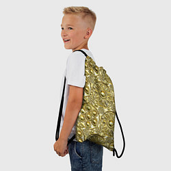 Рюкзак-мешок Золотая чеканка - текстура, цвет: 3D-принт — фото 2