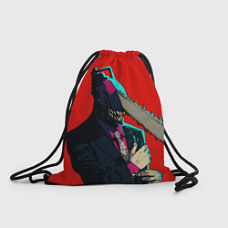 Рюкзак-мешок Человек бензопила в деловом костюме, цвет: 3D-принт