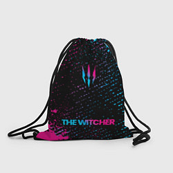 Рюкзак-мешок The Witcher - neon gradient: символ, надпись, цвет: 3D-принт