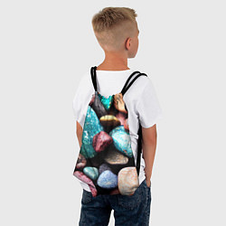 Рюкзак-мешок Камни разноцветные, цвет: 3D-принт — фото 2