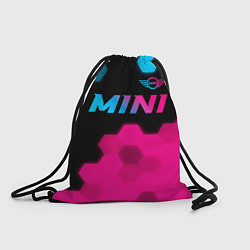Рюкзак-мешок Mini - neon gradient: символ сверху, цвет: 3D-принт