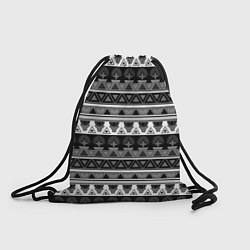 Мешок для обуви Черно-белый скандинавский орнамент