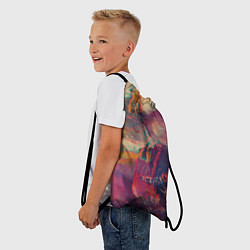 Рюкзак-мешок Множество красок - Розовый, красный, жёлтый, цвет: 3D-принт — фото 2