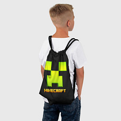 Рюкзак-мешок Minecraft: neon logo, цвет: 3D-принт — фото 2