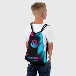 Рюкзак-мешок Tomodachi Game - neon gradient: символ, надпись, цвет: 3D-принт — фото 2