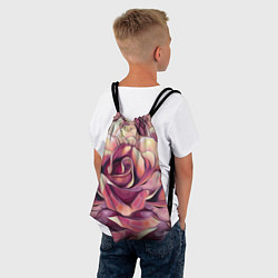 Рюкзак-мешок Крупная роза маслом, цвет: 3D-принт — фото 2