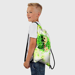 Рюкзак-мешок Minecraft creeper green, цвет: 3D-принт — фото 2