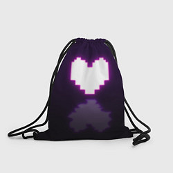 Рюкзак-мешок Undertale heart neon, цвет: 3D-принт
