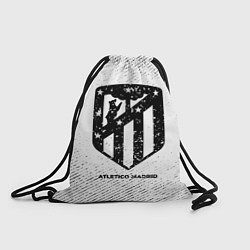 Рюкзак-мешок Atletico Madrid с потертостями на светлом фоне, цвет: 3D-принт