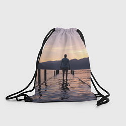 Рюкзак-мешок Парень на затопленном пирсе, цвет: 3D-принт