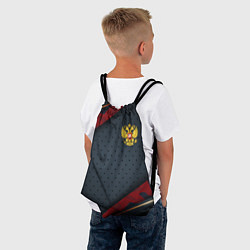 Рюкзак-мешок Герб России черно-красный камуфляж, цвет: 3D-принт — фото 2